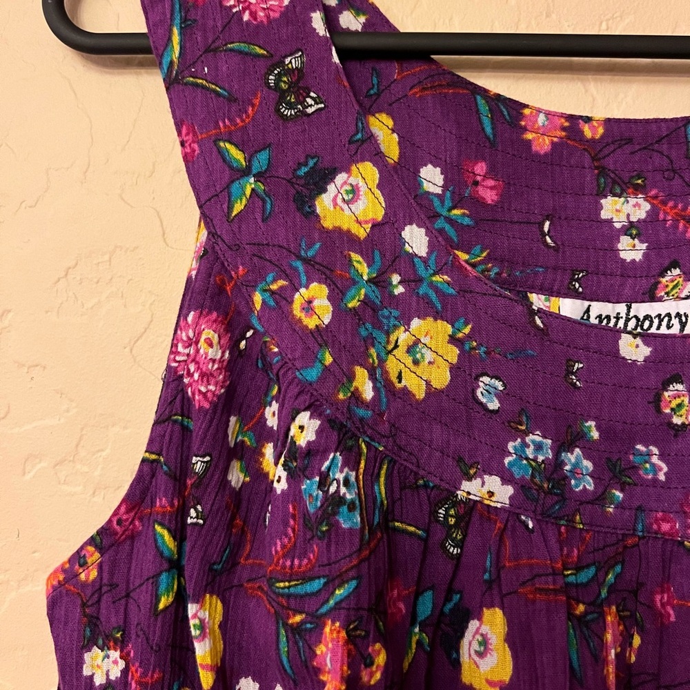 Anthony Richards Purple Floral & Butterfly Print Sundress - Picture 6 of 16